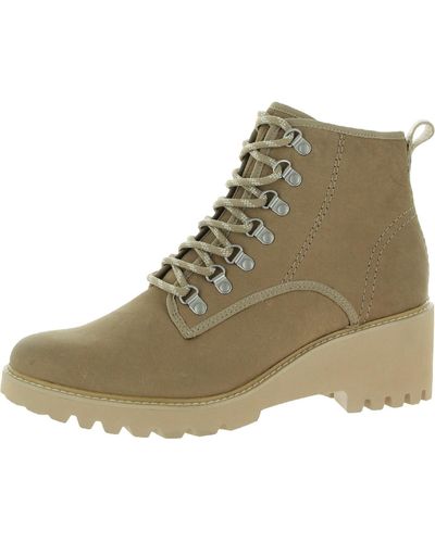 Dolce Vita Huey Hiker Leather Casual Combat & Lace-up Boots - Natural