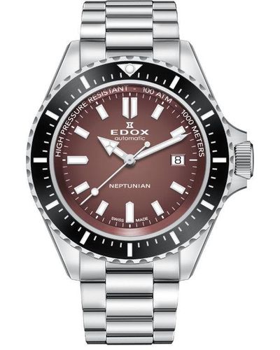 Edox Neptunian 44mm Automatic Watch - Gray