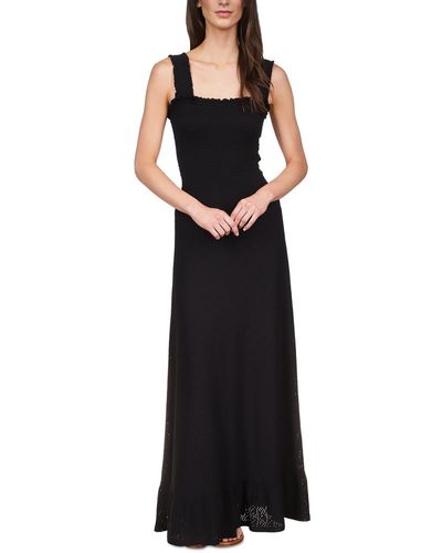 MICHAEL Michael Kors Eyelet Smocked Maxi Dress - Black