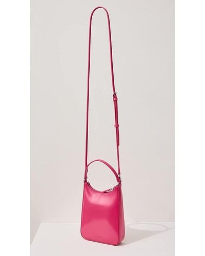 STAUD Mini Alec Removable Crossbody Strap Leather Tote Bag Blossom Os - Pink