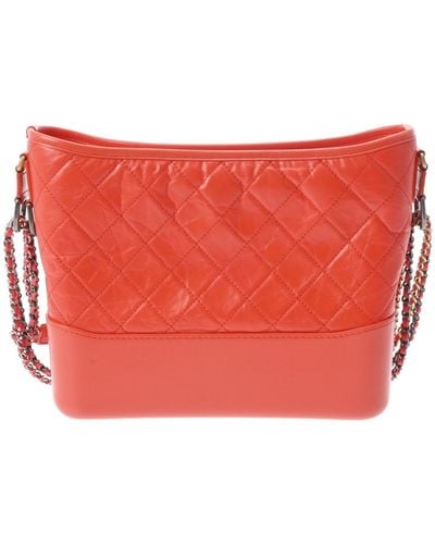 Chanel Gabrielle Leather Shoulder Bag (pre-owned) - Red