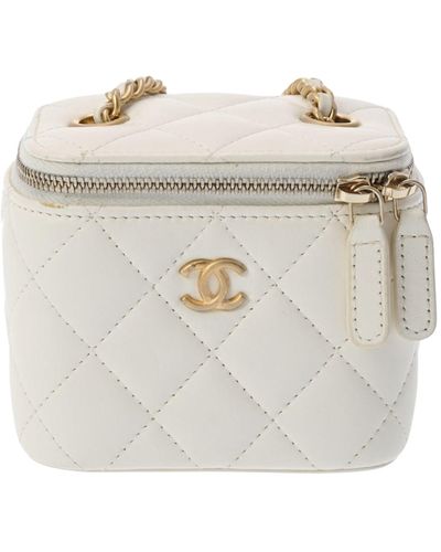 Chanel Vanity Leather Shopper Bag (pre-owned) - White