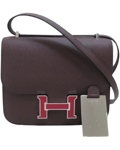 Hermès Constance Leather Shoulder Bag (pre-owned) - Black