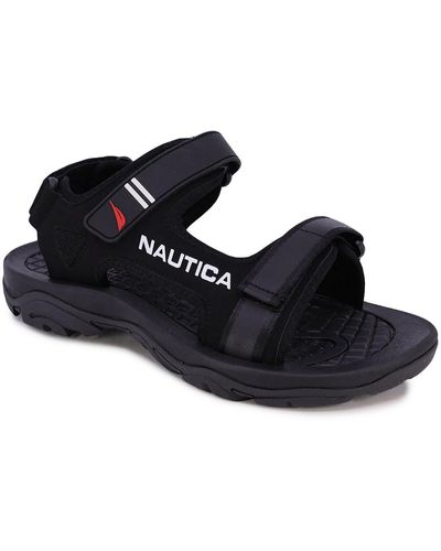 Nautica Alastor Comfort Insole Manmade Slide Sandals - Black