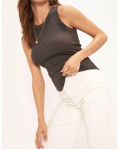 Project Social T Adesin Fitted Rib Tank - Gray