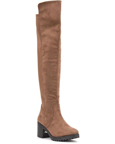 Olivia Miller Rockwell Microsuede Tall Over-the-knee Boots - Brown