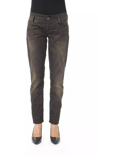 Byblos Cotton Jeans & Pant - Gray