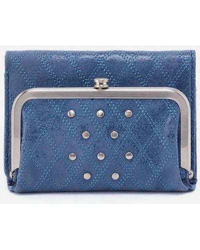 Hobo International Robin Compact Wallet-buffed Leather - Blue