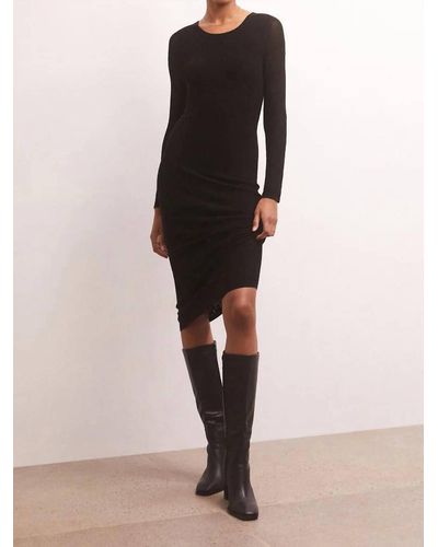 Z Supply Eliza Sweater Mesh Midi Dress - Natural