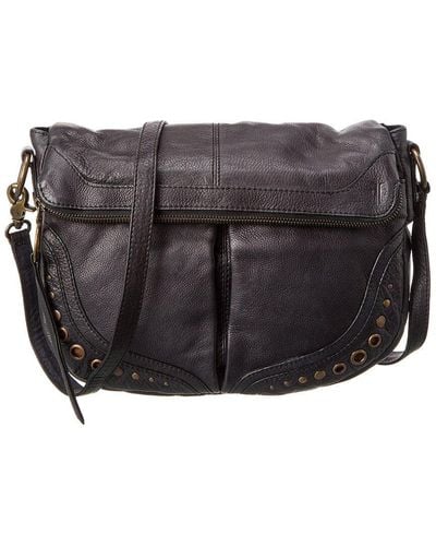 Frye Zuri Leather Saddle Bag - Black