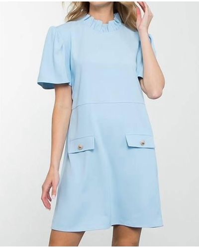 Thml Short Sleeve Dress - Blue