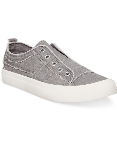 Madden Girl Lilly Round Toe Casual Slip-on Sneakers - Gray