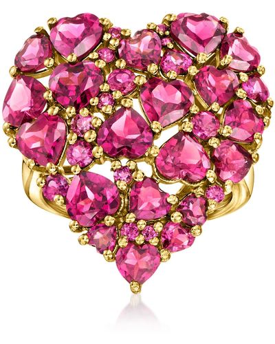 Ross-Simons Rhodolite Garnet Heart Ring - Pink