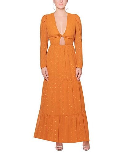 Rachel Roy Tiered Long Maxi Dress - Orange