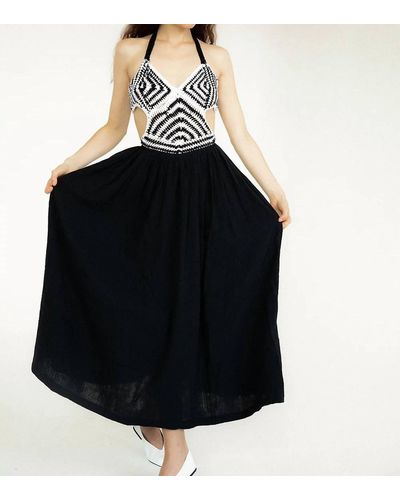 TACH Lina Crochet Dress - Black