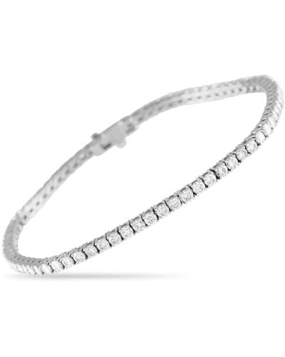 Non-Branded Lb Exclusive 18k White 3.83 Ct Diamond Tennis Bracelet Mf24-051724