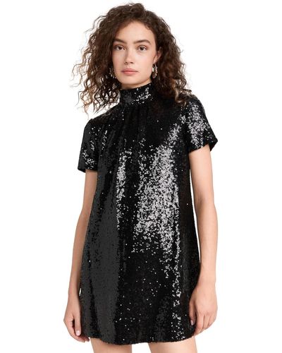 STAUD Mini Ilana Cotton Elastane Dress - Black