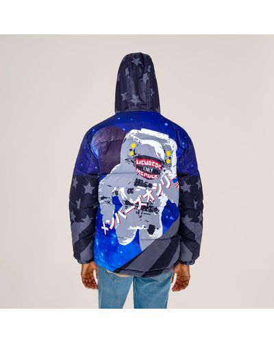 Members Only Space Puffer Jacket - Blue