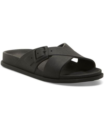 Lucky Brand Roseleen Slip On Footbed Slide Sandals - Black