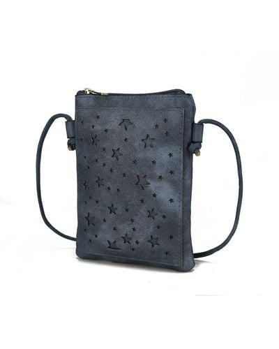MKF Collection by Mia K Jana Crossbody Vegan Leather 's Handbag - Blue