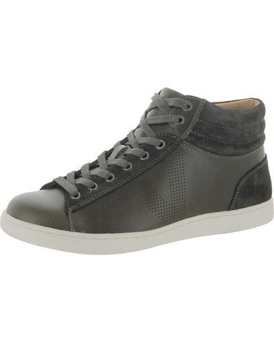 Vionic Malcom Leather Sport High-top Sneakers - Gray
