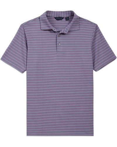 Scott Barber Gradient Stripe Tech Polo - Purple