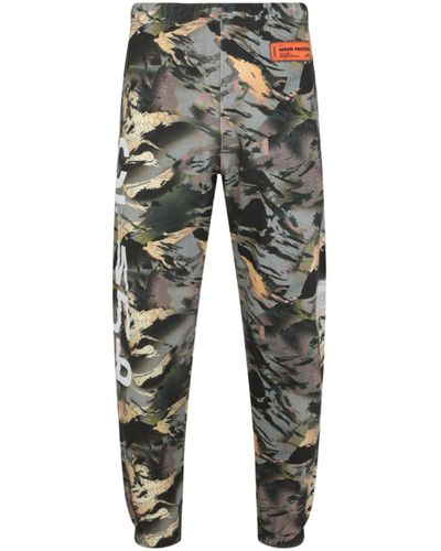 Heron Preston Graphic Camouflage Sweatpants - Gray