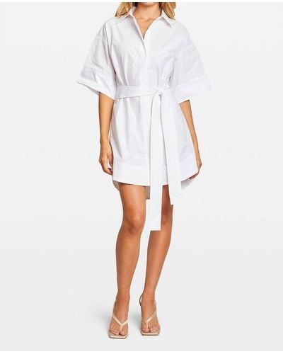 AEXAE Cotton Kimono Mini Dress - White