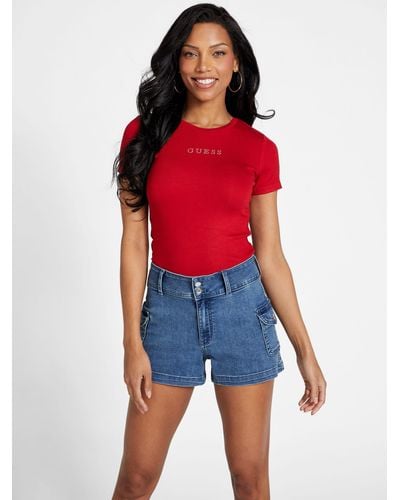 Guess Factory Preston Logo Top - Red