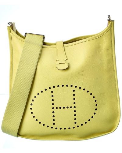 Hermès Chartreuse Clemence Leather Evelyne Iii Pm (authentic Pre-owned) - Metallic