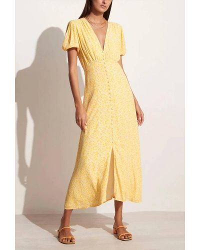 Faithfull The Brand Bellavista Midi Dress - Yellow