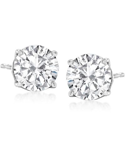 Ross-Simons Diamond Stud Earrings - Metallic