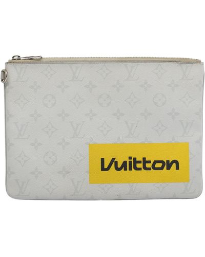 Louis Vuitton Pochette Zippée Canvas Clutch Bag (pre-owned) - Yellow