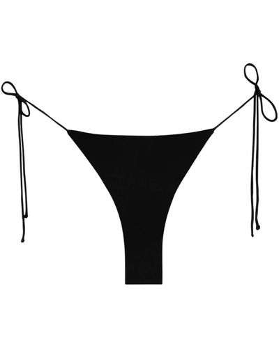 Mikoh Swimwear Belona Thin String Tie Side Bikini Bottom - Black
