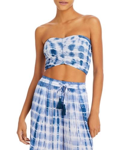 Tiare Hawaii Tie-dye Cropped Cover-up - Blue
