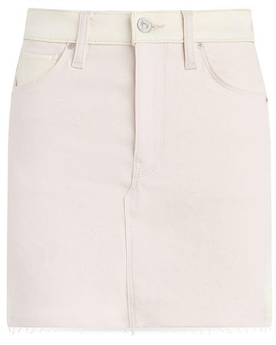 Hudson Jeans Viper High Rise Cutoff Denim Skirt - Pink
