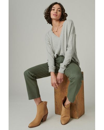 Lucky Brand High Rise Zoe Straight Coated Jean - Green
