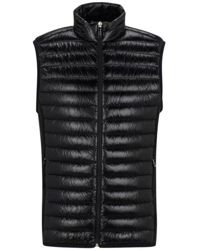 BOSS Lightweight Water-repellent Gilet With Down Filling - Black