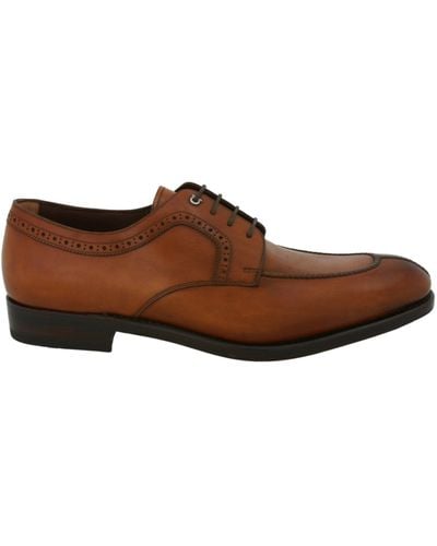 Ferragamo Tullio Leather Dress Shoes - Brown