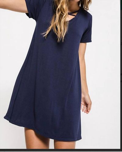 Z Supply The Cross Front Tee Dress - Blue