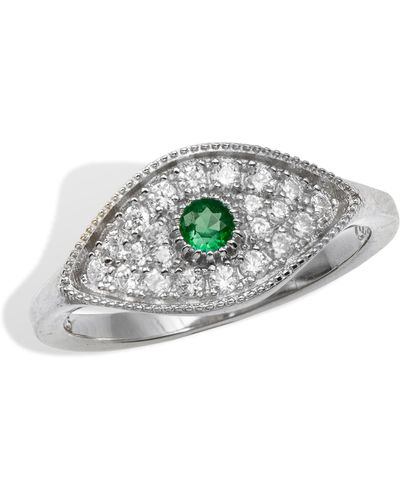 Savvy Cie Jewels Gold Over Sterling Ring - Green