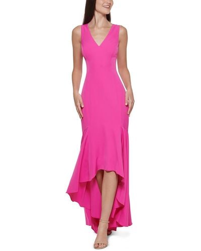 Vince Camuto Crepe Maxi Fit & Flare Dress - Pink