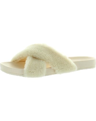Splendid Rozi Faux Fur Summer Slide Sandals - Brown