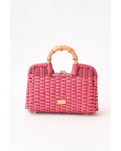 Frances Valentine Buzzy Basket Bag In Pink