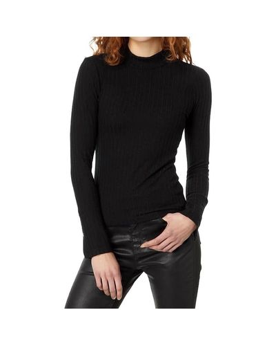 Michael Stars Opal Button Cuff Sweater - Black