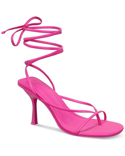 INC Pippa Faux Leather Thong Slingback Sandals - Pink