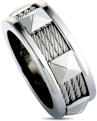 Charriol Forever Stainless Steel Cable Band Ring - Metallic