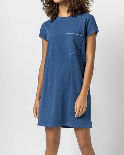 Lilla P Easy Pocket Tunic Dress - Blue