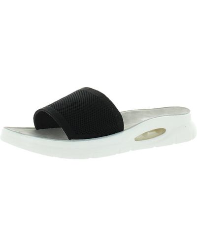 Aqua College Alina Knit Slip On Slide Sandals - Black