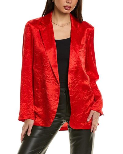 Equipment Eliette Silk-blend Jacket - Red